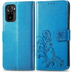 Mobigear Clover Xiaomi Redmi Note 10 4G Hülle Klapphülle Geldbörse - Blau