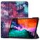 Mobigear Tri-Fold Gel iPad Pro 12.9 Zoll (2022) Hülle TPU,Kunstleder Klapphülle + Stifthalter - Milky Way