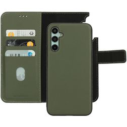 Mobiparts Samsung Galaxy A34 Hülle Echtleder 2in1 Klapphülle (herausnehmbar) Portemonnaie - Grün