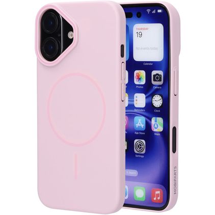 Mobiparts Slim Line iPhone 16 MagSafe Hülle Hardcase Backcover - Blush Pink