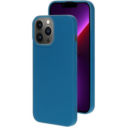 Mobiparts iPhone 13 Pro Max Silikon Hülle Backcover - Blueberry Blue