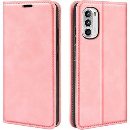 Mobigear Retro Slim Motorola Moto G52 Hülle Klapphülle Geldbörse - Pink