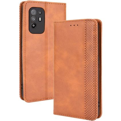 Mobigear Sensation OPPO A94 5G Klapphülle Portemonnaie - Cognac