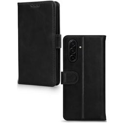 Mobilize Wallet Samsung Galaxy A26 Hülle Echtes Leder Klapphülle Geldbörse - Schwarz