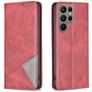 Mobigear Rhombus Slim Samsung Galaxy S25 Ultra Hülle Klapphülle - Rot