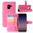 Mobigear Classic Samsung Galaxy A8 (2018) Hülle Klapphülle Geldbörse - Magenta