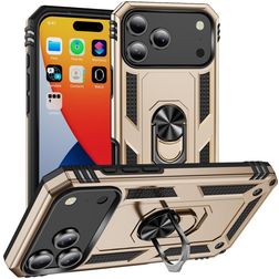Mobigear Armor Ring iPhone 18 Pro Max Hülle Hardcase Backcover Stoßfest mit Ringhalter - Gold