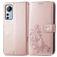 Mobigear Clover Xiaomi 12 Lite Hülle Klapphülle Geldbörse - Roségold