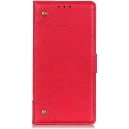 Mobigear Ranch Huawei P40 Lite E Hülle Klapphülle Geldbörse - Rot