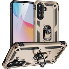 Mobigear Armor ring Samsung Galaxy A37 Hülle Hardcase Backcover Stoßfest mit Ringhalter - Gold