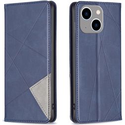 Mobigear Rhombus Slim iPhone 15 Plus Hülle Klapphülle - Blau