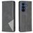 Mobigear Rhombus Slim Samsung Galaxy A37 Hülle Klapphülle - Schwarz