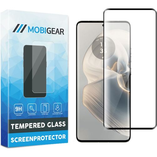 Mobigear Premium Motorola Edge 50 Pro Panzerglas Displayschutz - Hüllenfreundlich - Schwarz