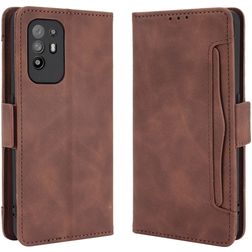 Mobigear Slide Wallet OPPO A94 5G Hülle Klapphülle Geldbörse - Braun