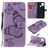 Mobigear Butterfly Samsung Galaxy A21s Klapphülle Portemonnaie - Lila