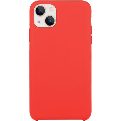 Mobigear Rubber Touch iPhone 15 Silikon Hülle Backcover - Rot