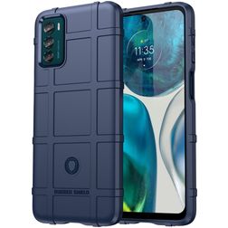 Mobigear Rugged Shield Motorola Moto G42 Hülle Flexibles TPU Backcover Stoßfest - Blau