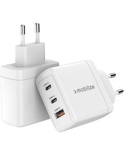 Mobilize Triple USB / USB-C Ladegerät Power Delivery 65W - Weiß