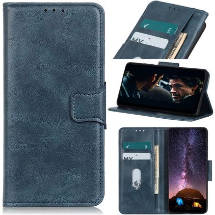 Mobigear Classy POCO F4 Hülle Klapphülle Geldbörse - Blau