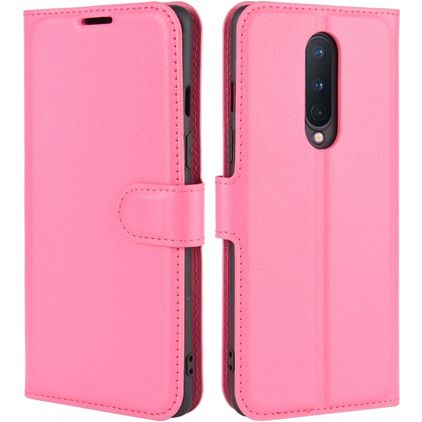 Mobigear Classic OnePlus 8 Hülle Klapphülle Geldbörse - Magenta