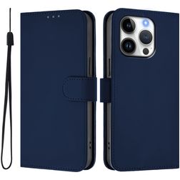 Mobigear Urban Wallet iPhone 16 Pro Hülle Klapphülle Geldbörse - Marineblau