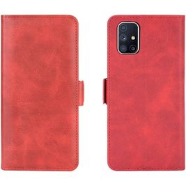 Mobigear Slim Magnet Samsung Galaxy M51 Hülle Klapphülle Geldbörse - Rot
