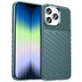 Mobigear Groove iPhone 14 Pro Max Hülle Flexibles TPU Backcover - Grün