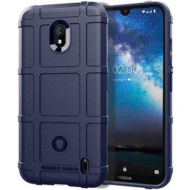 Mobigear Rugged Shield Nokia 2.2 Hülle Flexibles TPU Backcover Stoßfest - Blau