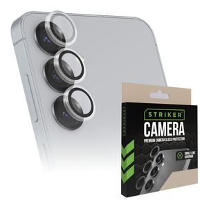 Striker Single Lens Samsung Galaxy A57 Panzerglas Gehärtetes Glas Kameralinsen Schutz - Hüllenfreundlich - Schwarz