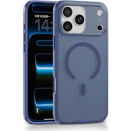 Mobigear Shockproof Grip iPhone 17 Pro MagSafe Hülle Hardcase Backcover - Blau