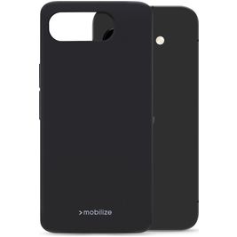 Mobilize Rubber Gelly Google Pixel 9a Hülle Flexibles TPU Backcover - Schwarz