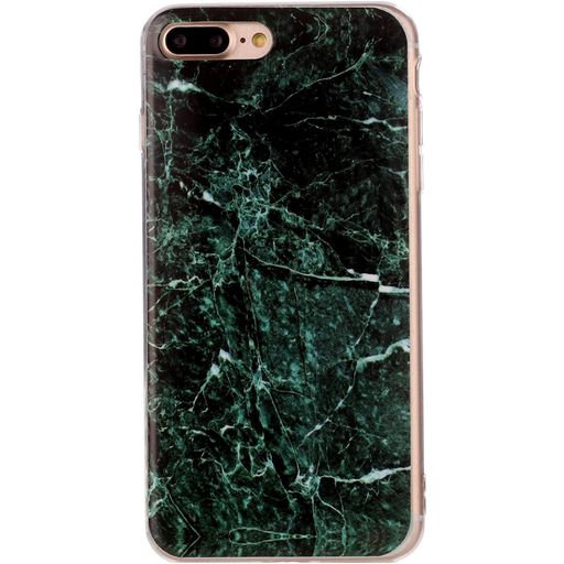 Mobigear Marble iPhone 8 Plus Hülle Flexibles TPU Backcover - Grün