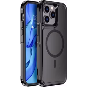 Mobigear Traveller iPhone 14 Pro MagSafe Hülle Hardcase Backcover Stoßfest - Schwarz