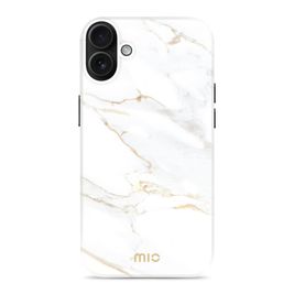 MIO iPhone 16 Plus MagSafe Hülle Hardcase Backcover - White Marble