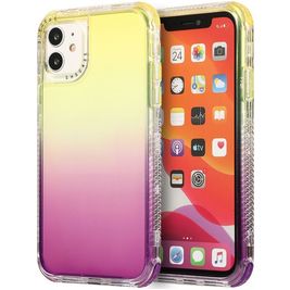 Mobigear Gradient iPhone 12 Pro Max Hülle Hardcase Backcover Stoßfest - Lila / Gelb