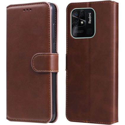 Mobigear Wallet Xiaomi Redmi 10C Hülle Klapphülle Geldbörse - Braun