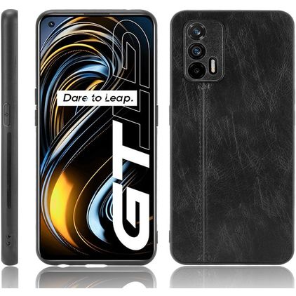 Mobigear Stitch Realme GT Hülle Backcover - Schwarz