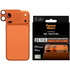 PanzerGlass FENDER iPhone 17 Pro Max Aluminum Kamera Schutz - Hüllenfreundlich - Cosmic Orange