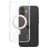 CARE by PanzerGlass Kickstand iPhone 16 Plus MagSafe Hardcase Backcover mit Ständer - Transparent / Silber
