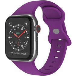 Mobigear Sport Dual Silikon Apple Watch Armband Drückerschließe - 49/46/45/44 mm - Lila