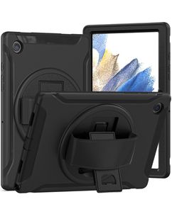 Mobigear SureGrip Samsung Galaxy Tab A8 10.5 (2021) Hülle Kunststoff,Silikon Backcover + Ständer - Schwarz