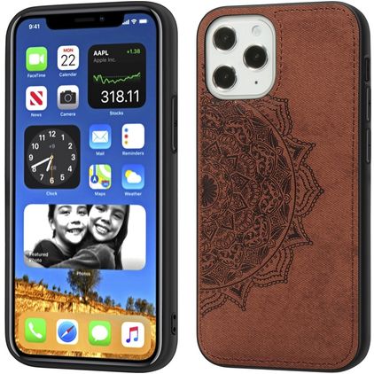 Mobigear Mandala iPhone 12 Pro Max Hülle Hardcase Backcover - Braun