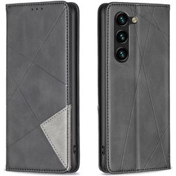 Mobigear Rhombus Slim Samsung Galaxy S23 Plus Hülle Klapphülle - Schwarz