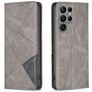Mobigear Rhombus Slim Samsung Galaxy S25 Ultra Hülle Klapphülle - Grau