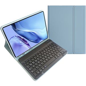 Mobigear Keys iPad 11 (2025) Hülle QWERTZ Bluetooth Tastatur Klapphülle + Stifthalter - Blau