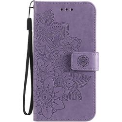 Mobigear Flowers OPPO A54 5G Hülle Klapphülle Geldbörse - Lila