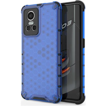 Mobigear Honeycomb Realme GT Neo 3 Hardcase Backcover Shockproof - Blau