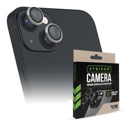 Striker Single Lens iPhone 13 Mini Panzerglas Gehärtetes Glas Kameralinsen Schutz - Hüllenfreundlich - Schwarz