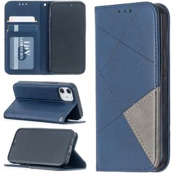 Mobigear Rhombus Slim iPhone 12 Mini Hülle Klapphülle - Blau