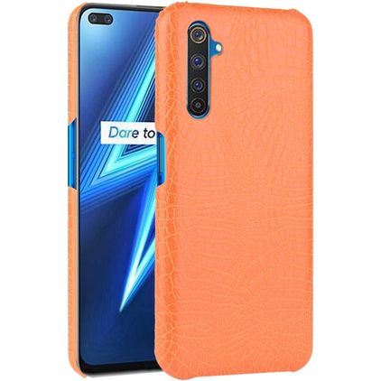 Mobigear Croco Realme X50 Pro Hülle Hardcase Backcover - Orange